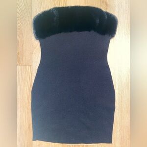 NWT Elegant Black Strapless Cocktail Dress Size Small